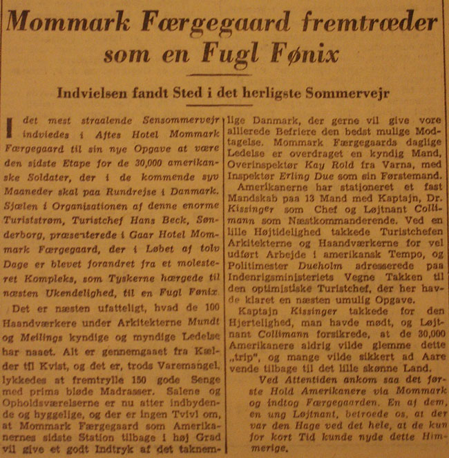 www.avlg.dk. Mommark Færgegaard. Leave Center for amerikanske soldater på orlov i Danmark. Martin Reimers.